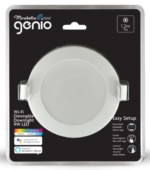 Mirabella Genio Wi-Fi Dimmable 9W LED CCT Downlight Mirabella Genio Wi-Fi Dimmable 9W LED CCT Downlight